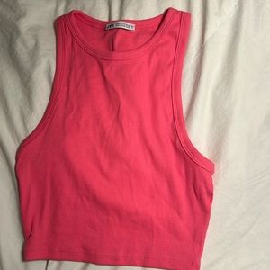 Super cute pink Zara tank size M but definitely can fit a Small or even xs